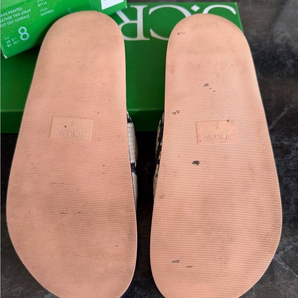 J. Crew Colby Snake Print Leather Sandals - Picture 6 of 7